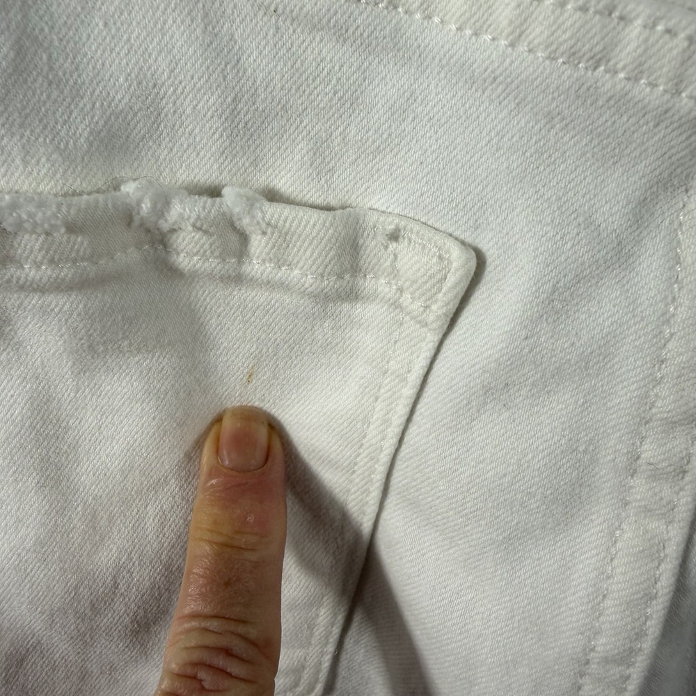 Vervet Jeans Womens 28 White Denim Cotton Stretch Wide Leg Beach Summer Highrise - Picture 5 of 8